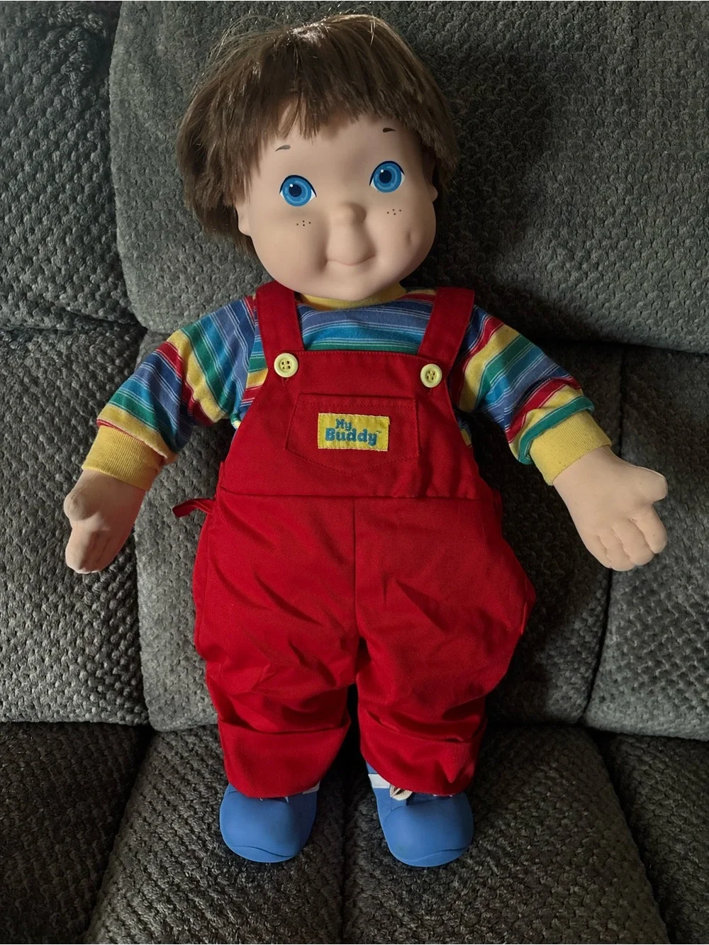 Vintage 1985 Hasbro My Buddy Doll Brown Hair Blue Eyes 80s Retro EUC